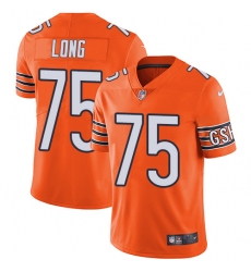 Men's Nike Chicago Bears #75 Kyle Long Elite Orange Rush Vapor Untouchable NFL Jersey