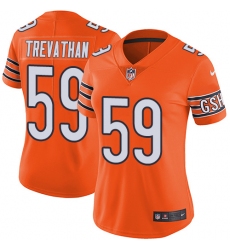 Women's Nike Chicago Bears #59 Danny Trevathan Limited Orange Rush Vapor Untouchable NFL Jersey