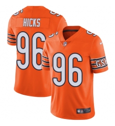 Youth Nike Chicago Bears #96 Akiem Hicks Limited Orange Rush Vapor Untouchable NFL Jersey