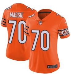 Women's Nike Chicago Bears #70 Bobby Massie Limited Orange Rush Vapor Untouchable NFL Jersey