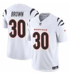 Men's Cincinnati Bengals #30 Chase Brown White 2024 F.U.S.E Vapor Untouchable Limited Stitched Jersey