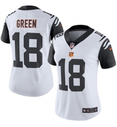 Women's Nike Cincinnati Bengals #18 A.J. Green Limited White Rush Vapor Untouchable NFL Jersey