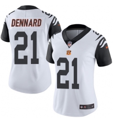 Women's Nike Cincinnati Bengals #21 Darqueze Dennard Limited White Rush Vapor Untouchable NFL Jersey