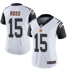 Women's Nike Cincinnati Bengals #15 John Ross Limited White Rush Vapor Untouchable NFL Jersey