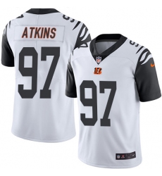 Men's Nike Cincinnati Bengals #97 Geno Atkins Limited White Rush Vapor Untouchable NFL Jersey