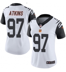 Women's Nike Cincinnati Bengals #97 Geno Atkins Limited White Rush Vapor Untouchable NFL Jersey