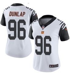 Women's Nike Cincinnati Bengals #96 Carlos Dunlap Limited White Rush Vapor Untouchable NFL Jersey