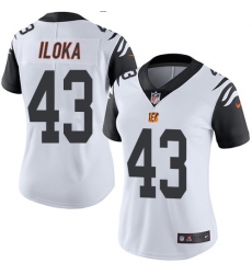 Women's Nike Cincinnati Bengals #43 George Iloka Limited White Rush Vapor Untouchable NFL Jersey