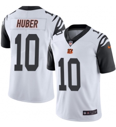 Men's Nike Cincinnati Bengals #10 Kevin Huber Limited White Rush Vapor Untouchable NFL Jersey