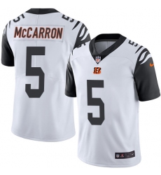 Men's Nike Cincinnati Bengals #5 AJ McCarron Limited White Rush Vapor Untouchable NFL Jersey