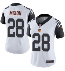 Women's Nike Cincinnati Bengals #28 Joe Mixon Limited White Rush Vapor Untouchable NFL Jersey