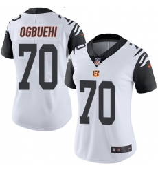 Women's Nike Cincinnati Bengals #70 Cedric Ogbuehi Limited White Rush Vapor Untouchable NFL Jersey