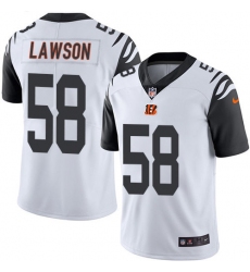 Men's Nike Cincinnati Bengals #58 Carl Lawson Limited White Rush Vapor Untouchable NFL Jersey