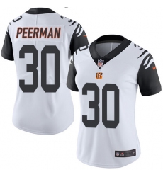 Women's Nike Cincinnati Bengals #30 Cedric Peerman Limited White Rush Vapor Untouchable NFL Jersey