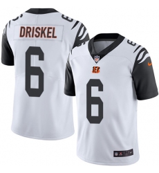 Men's Nike Cincinnati Bengals #6 Jeff Driskel Limited White Rush Vapor Untouchable NFL Jersey