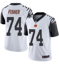 Men's Nike Cincinnati Bengals #74 Jake Fisher Limited White Rush Vapor Untouchable NFL Jersey