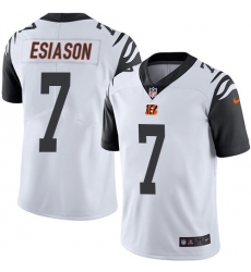 Men's Nike Cincinnati Bengals #7 Boomer Esiason Limited White Rush Vapor Untouchable NFL Jersey