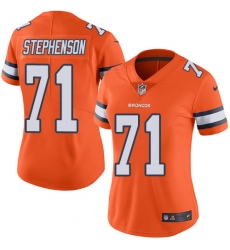 Women's Nike Denver Broncos #71 Donald Stephenson Limited Orange Rush Vapor Untouchable NFL Jersey