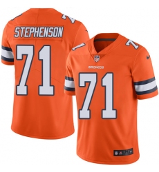 Youth Nike Denver Broncos #71 Donald Stephenson Limited Orange Rush Vapor Untouchable NFL Jersey