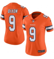 Women's Nike Denver Broncos #9 Riley Dixon Elite Orange Rush Vapor Untouchable NFL Jersey