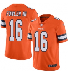 Men's Nike Denver Broncos #16 Bennie Fowler Limited Orange Rush Vapor Untouchable NFL Jersey