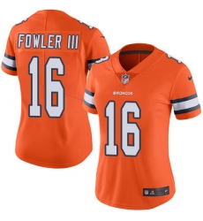 Women's Nike Denver Broncos #16 Bennie Fowler Limited Orange Rush Vapor Untouchable NFL Jersey