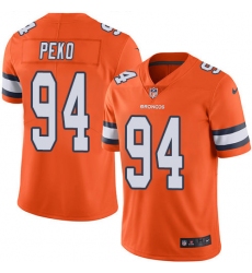 Youth Nike Denver Broncos #94 Domata Peko Limited Orange Rush Vapor Untouchable NFL Jersey