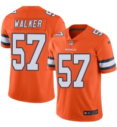 Men's Nike Denver Broncos #57 Demarcus Walker Limited Orange Rush Vapor Untouchable NFL Jersey