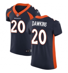 Men's Nike Denver Broncos #20 Brian Dawkins Navy Blue Alternate Vapor Untouchable Elite Player NFL Jersey