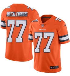 Youth Nike Denver Broncos #77 Karl Mecklenburg Limited Orange Rush Vapor Untouchable NFL Jersey