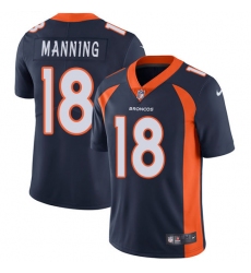 Men's Nike Denver Broncos #18 Peyton Manning Navy Blue Alternate Vapor Untouchable Limited Player NFL Jersey