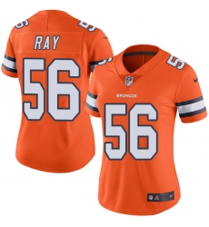 Women's Nike Denver Broncos #56 Shane Ray Limited Orange Rush Vapor Untouchable NFL Jersey