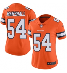 Women's Nike Denver Broncos #54 Brandon Marshall Elite Orange Rush Vapor Untouchable NFL Jersey