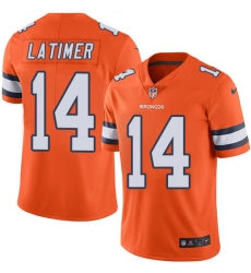 Men's Nike Denver Broncos #14 Cody Latimer Limited Orange Rush Vapor Untouchable NFL Jersey