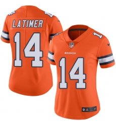 Women's Nike Denver Broncos #14 Cody Latimer Limited Orange Rush Vapor Untouchable NFL Jersey