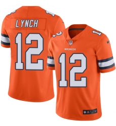 Youth Nike Denver Broncos #12 Paxton Lynch Limited Orange Rush Vapor Untouchable NFL Jersey