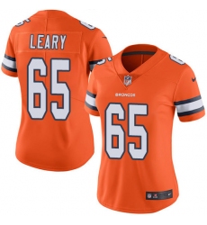 Women's Nike Denver Broncos #65 Ronald Leary Limited Orange Rush Vapor Untouchable NFL Jersey