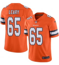 Youth Nike Denver Broncos #65 Ronald Leary Limited Orange Rush Vapor Untouchable NFL Jersey