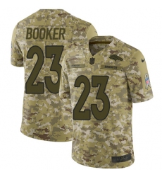 Men's Nike Denver Broncos #23 Devontae Booker Limited Camo 2018 Salute to Service NFL Jersey