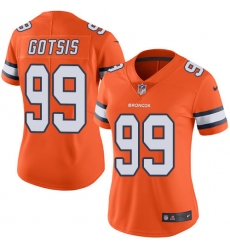 Women's Nike Denver Broncos #99 Adam Gotsis Limited Orange Rush Vapor Untouchable NFL Jersey