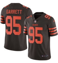 Youth Nike Cleveland Browns #95 Myles Garrett Limited Brown Rush Vapor Untouchable NFL Jersey