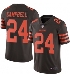 Men's Nike Cleveland Browns #24 Ibraheim Campbell Limited Brown Rush Vapor Untouchable NFL Jersey