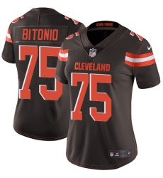 Women's Nike Cleveland Browns #75 Joel Bitonio Brown Team Color Vapor Untouchable Limited Player NFL Jersey