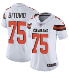 Women's Nike Cleveland Browns #75 Joel Bitonio White Vapor Untouchable Limited Player NFL Jersey