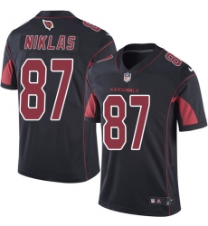 Men's Nike Arizona Cardinals #87 Troy Niklas Elite Black Rush Vapor Untouchable NFL Jersey