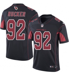 Men's Nike Arizona Cardinals #92 Frostee Rucker Elite Black Rush Vapor Untouchable NFL Jersey