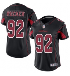 Women's Nike Arizona Cardinals #92 Frostee Rucker Limited Black Rush Vapor Untouchable NFL Jersey