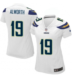 Women's Nike Los Angeles Chargers #19 Lance Alworth Game White NFL Jersey