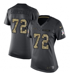 Women's Nike Los Angeles Chargers #72 Joe Barksdale Limited Black 2016 Salute to Service NFL Jersey