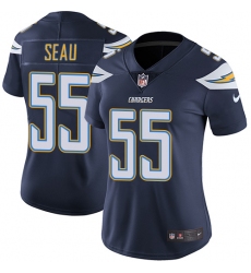 Women's Nike Los Angeles Chargers #55 Junior Seau Elite Navy Blue Team Color NFL Jersey